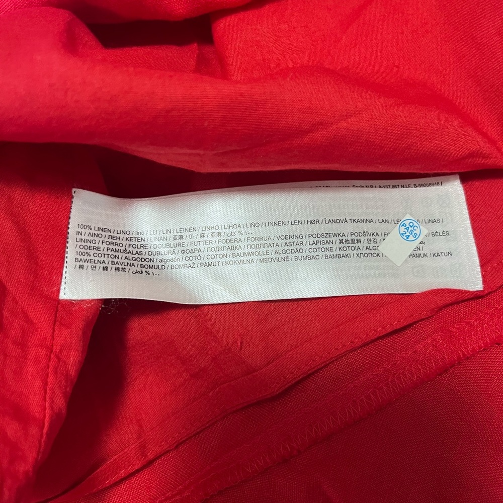 Mango Ruffle linen mini dress size M - Picture 14 of 14
